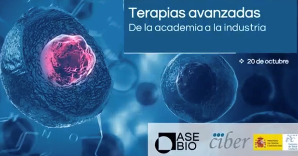 Cartel de la jornada de terapias avanzadas 2022.