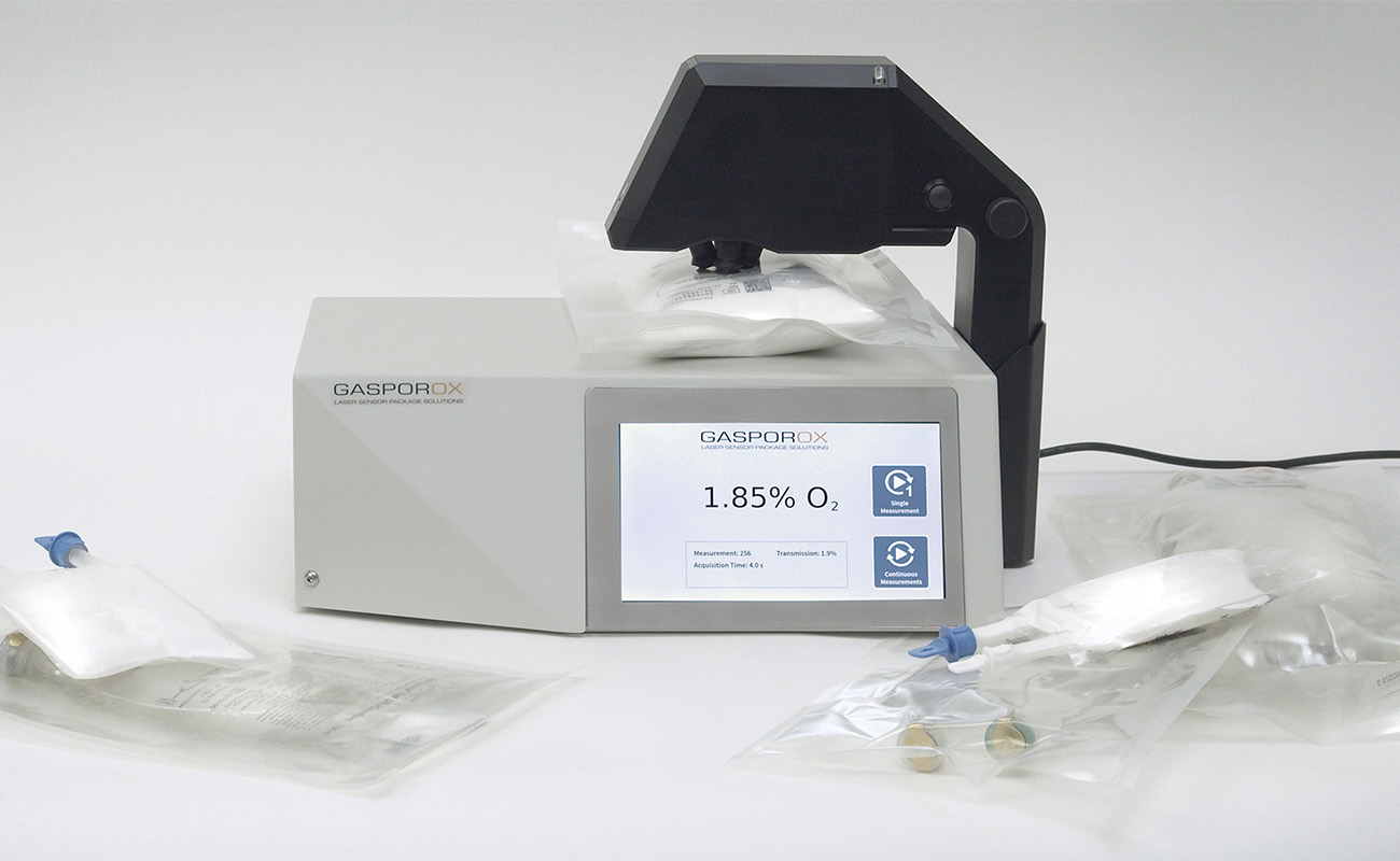 Gasporox GPX 1500 Film Pharma para verificar la integridad para bolsas de plástico