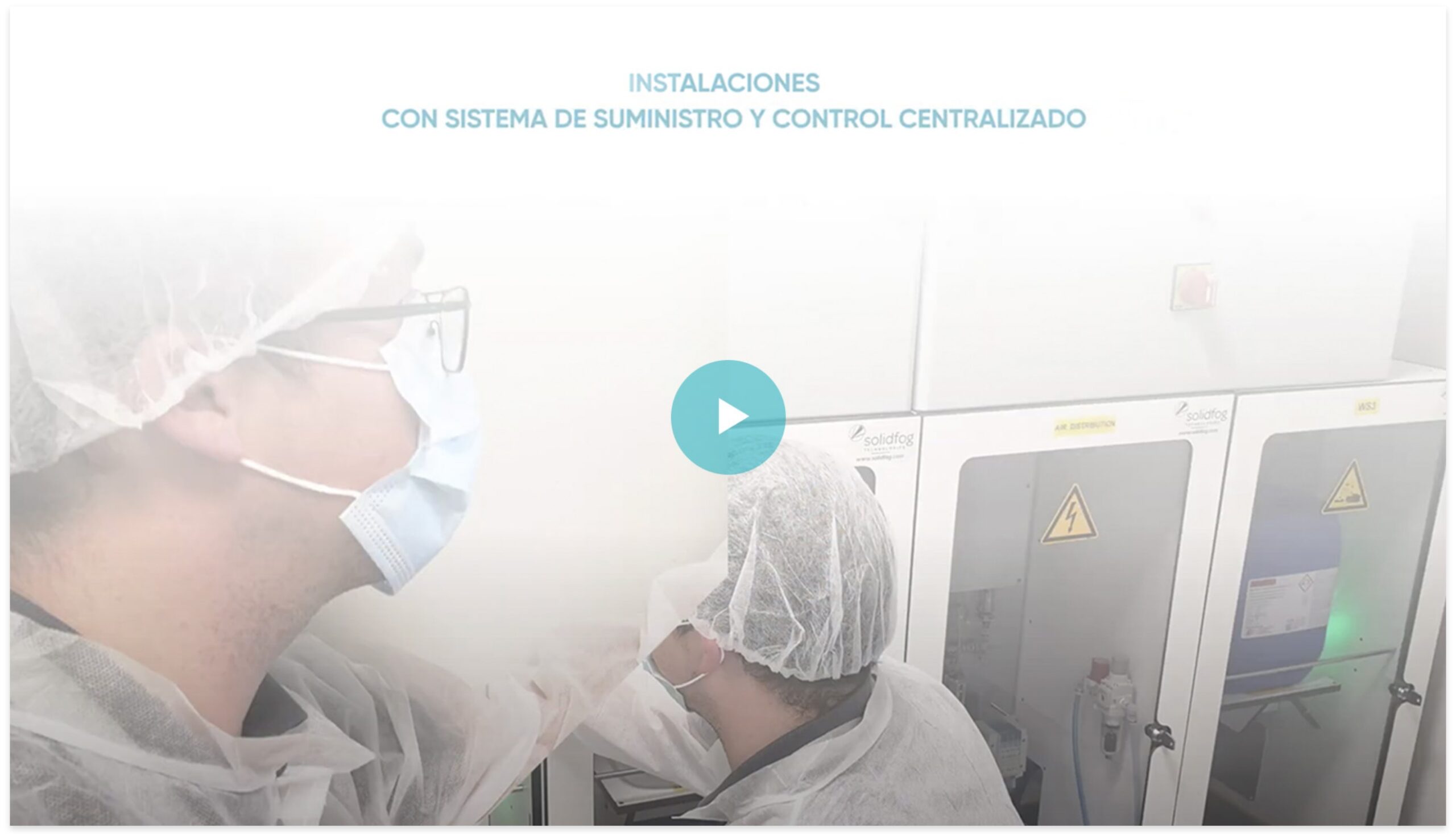 Thumbnail vídeo biodescontaminación automática de superficies por VH2O2 Solidfog - Netsteril.