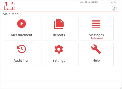 Interfície visual del programa GITS® desenvolupat per MK per a controlar testadors de guants i sistemes de transferència.