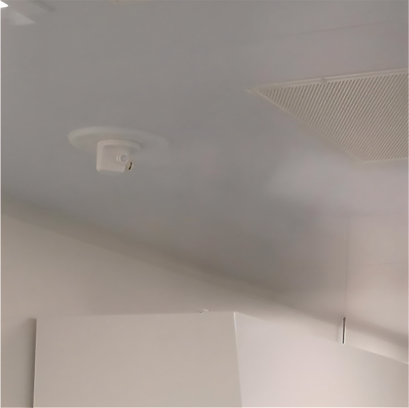 Detall d'un capçal nebulitzador de peròxid d'hidrogen vaporitzat.