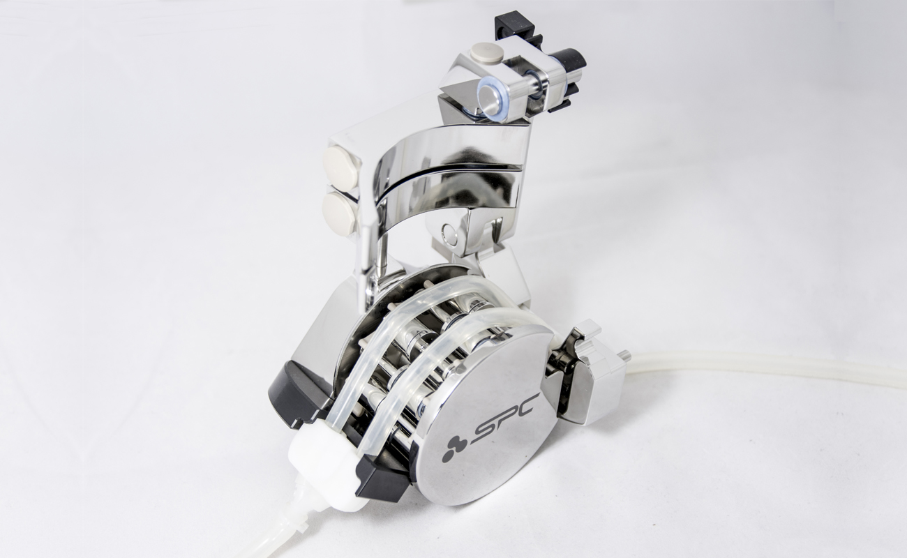 Capçal d'ompliment peristàltic.