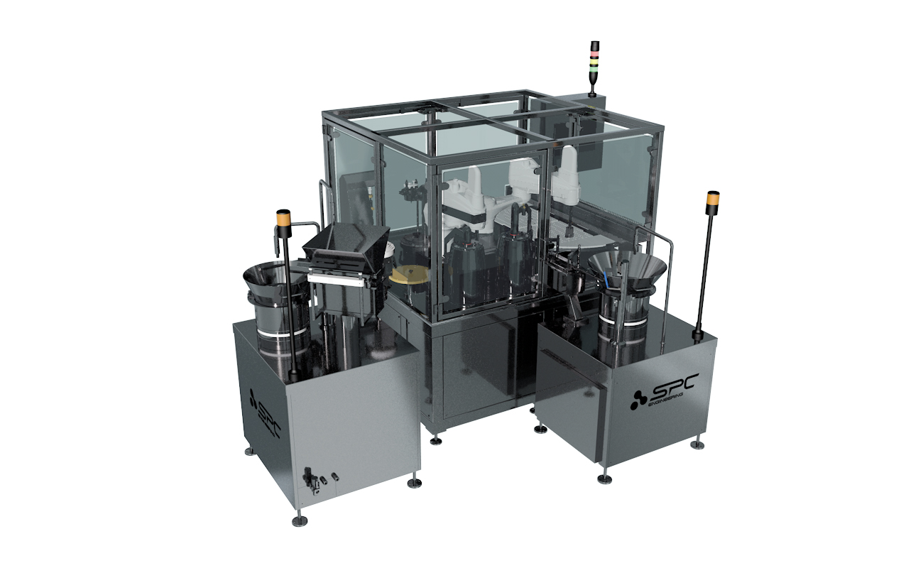 Màquina d'omplerta i tancament independent Maxys, per a l'ompliment de vials, flascons i xeringues en configuració niu.