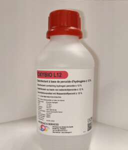 Botella de descontaminante de peroxido de hidrogeno Oxybio