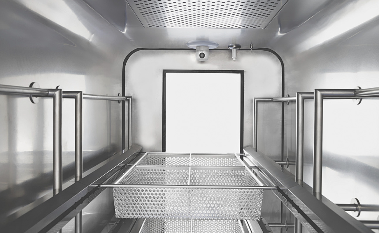 interior cambra en acer inoxidable sas transferència materials