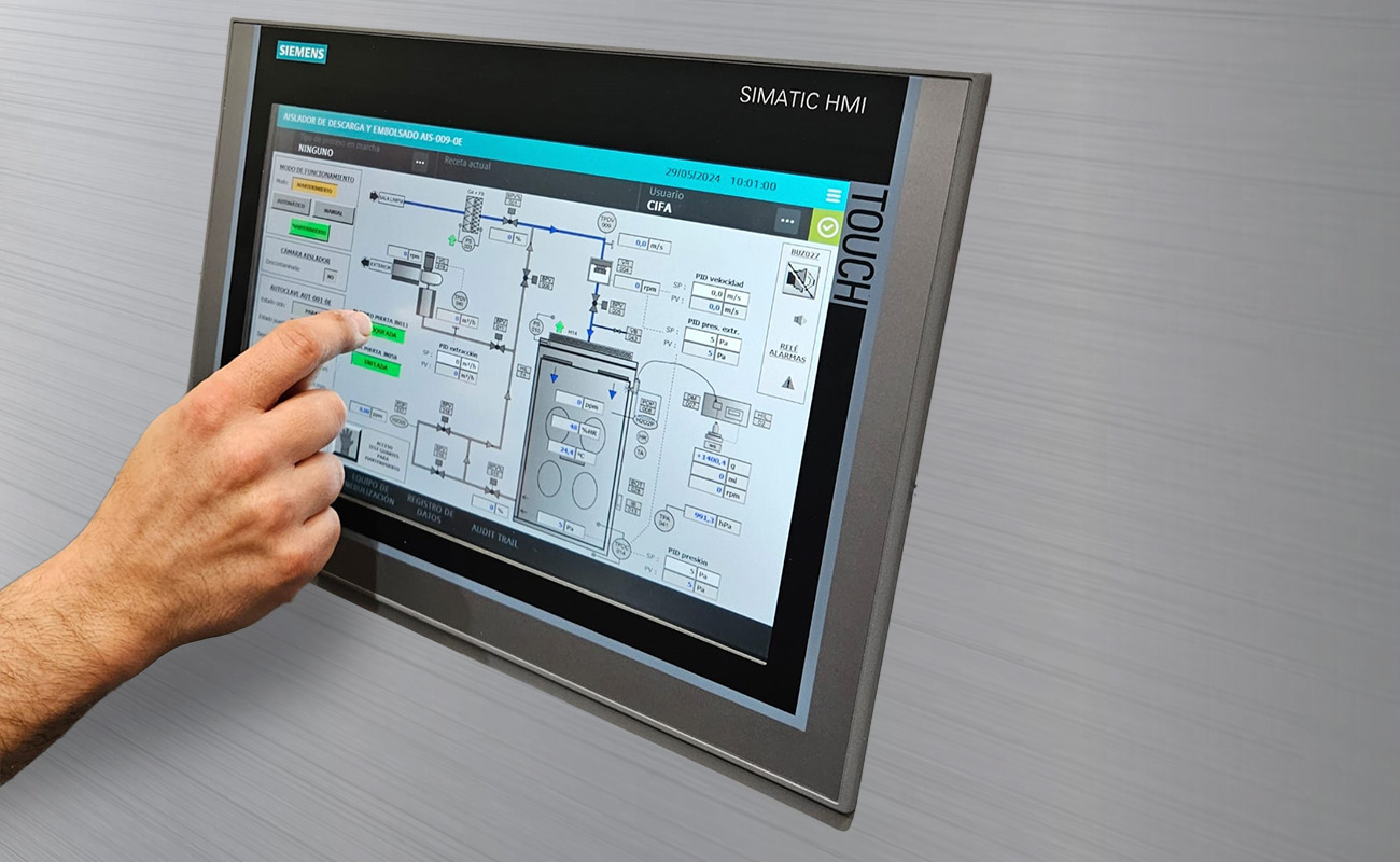 pantalla tàctil de control aïllador Kirhtech-Netsteril
