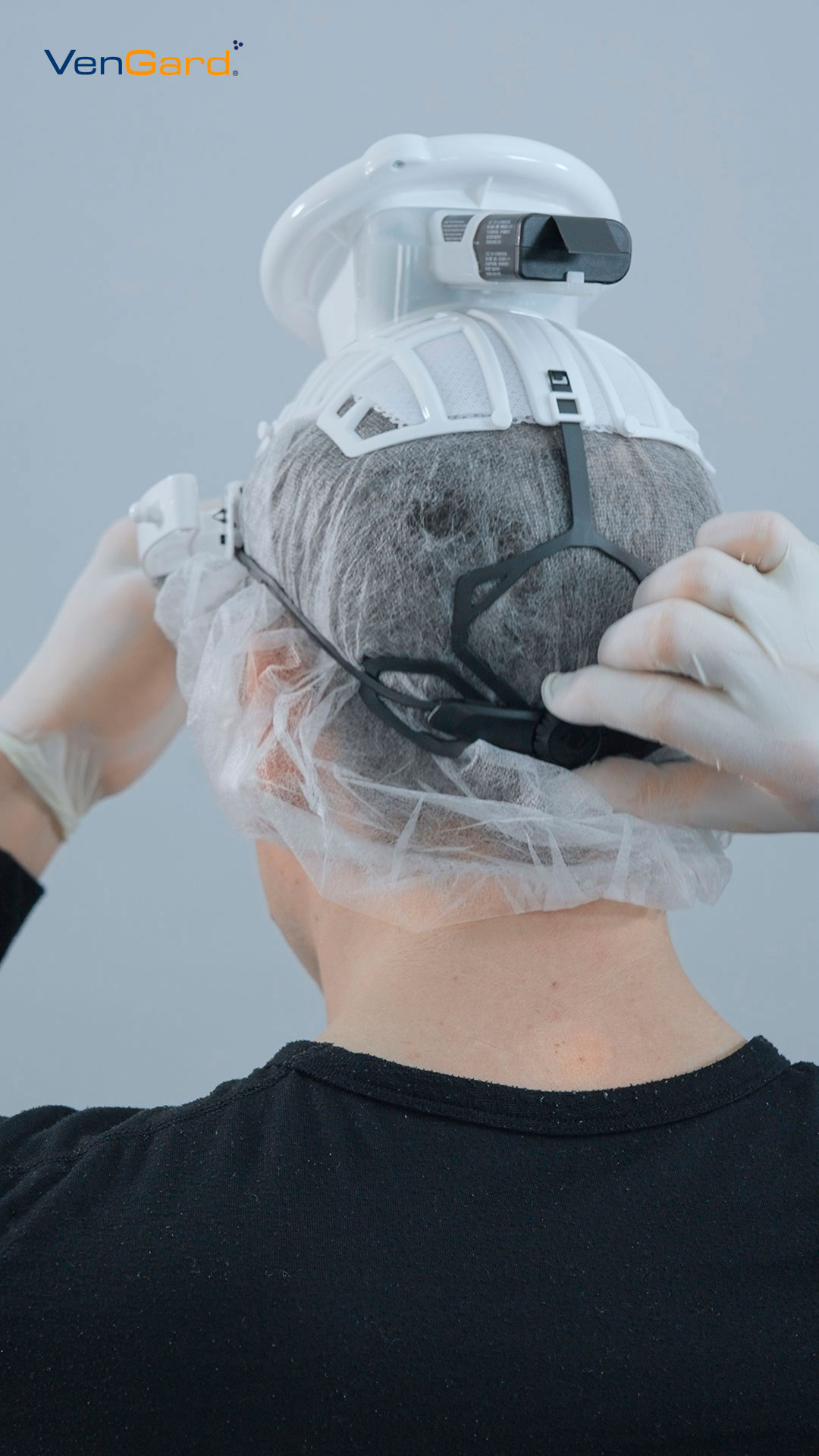 PPE safety with ventilation system connected under disposable hood with air filter – VenGARD PPE